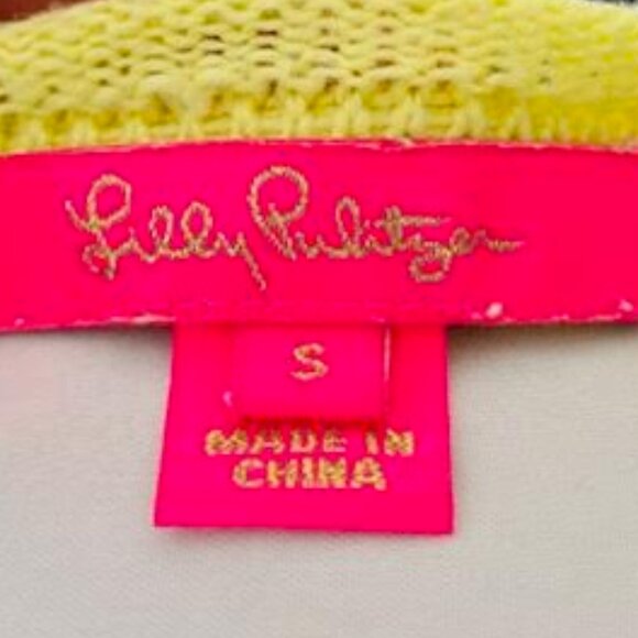 Lilly Pulitzer Resort Top Sweater Yellow Sunny Days Women's Size S Small Rare - Picture 2 of 7